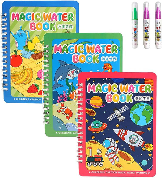 Reusable™️ 8 pages Magic Water Painting & Drawing Board Book + Doodle pen