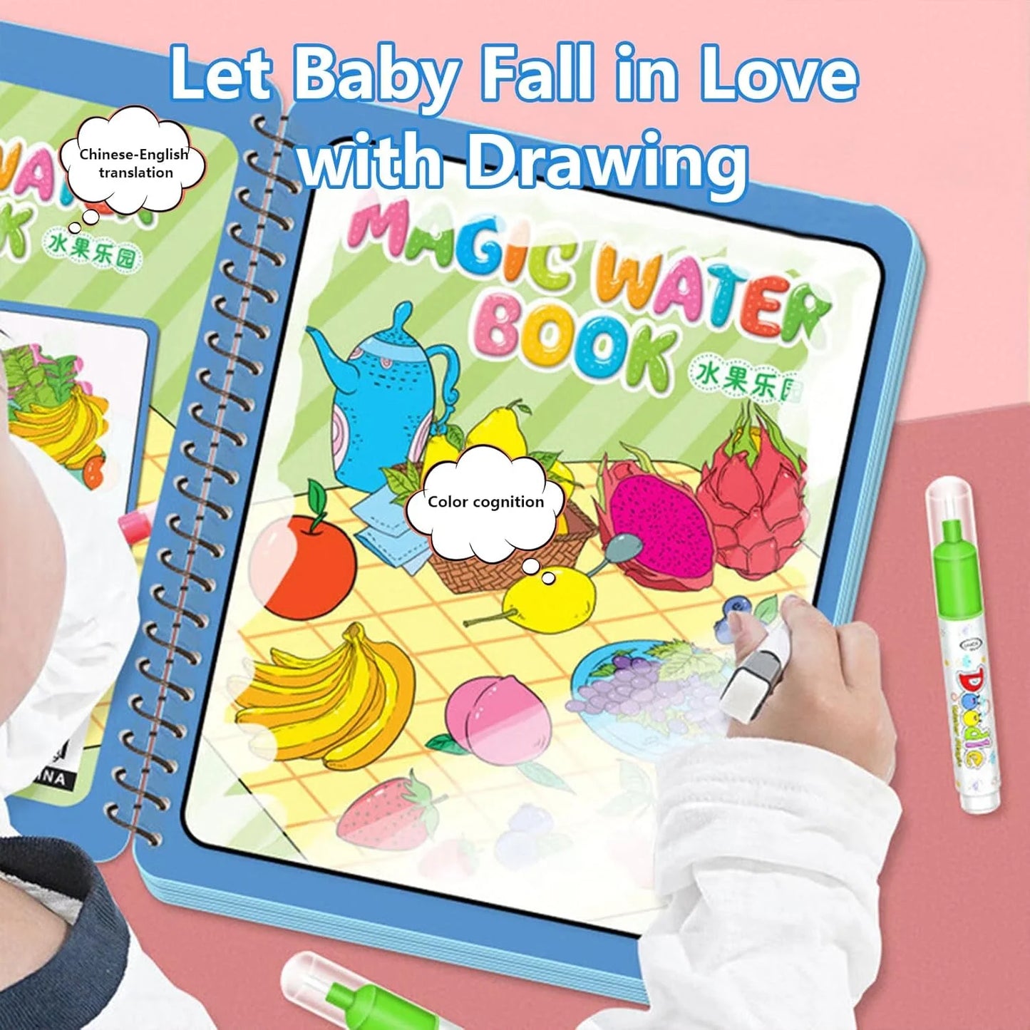 Reusable™️ 8 pages Magic Water Painting & Drawing Board Book + Doodle pen